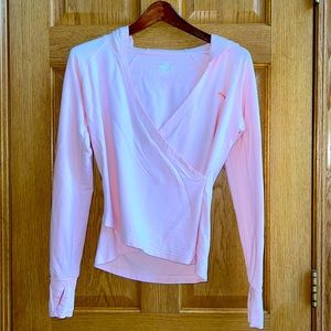 Puma Faux Wrap Pink Hooded Top